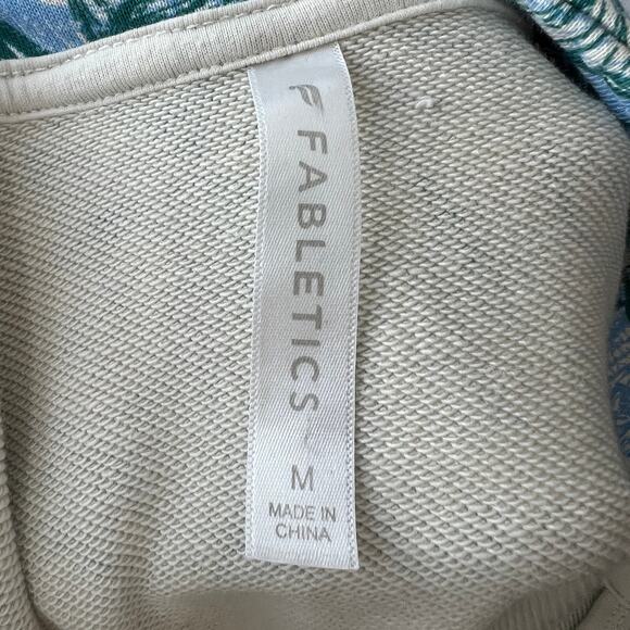 Fabletics Crop Sweatshirt Cotton Floral Year Round Terry Half Zip Medium M - Picture 6 of 7